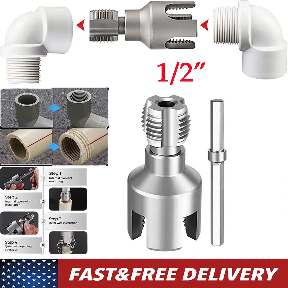 Integrated Internal & External Pipe Threading-Tool, PVC Pipe Threader Kit USA