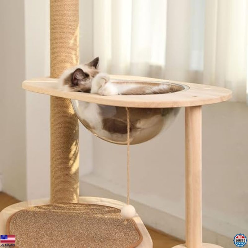 12.6" Clear Acrylic Cat Bubble Window - Durable Transparent Perch Space Capsule