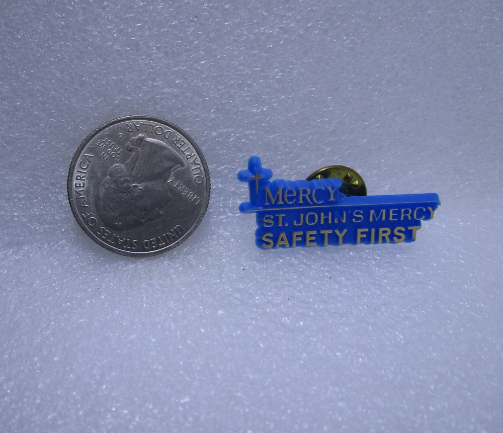 St. John Mercy Safety First Plastic Pin