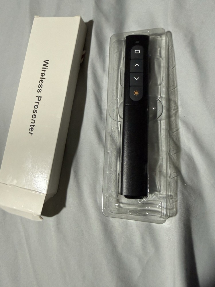 Wireless Presenter Pointer Remote with USB Receiver, Black