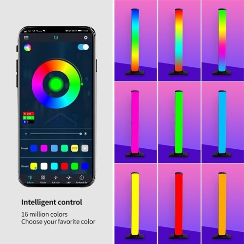 Smart LED Ambiance Backlight TV Light Bars Music Sync Kit APP & Remote