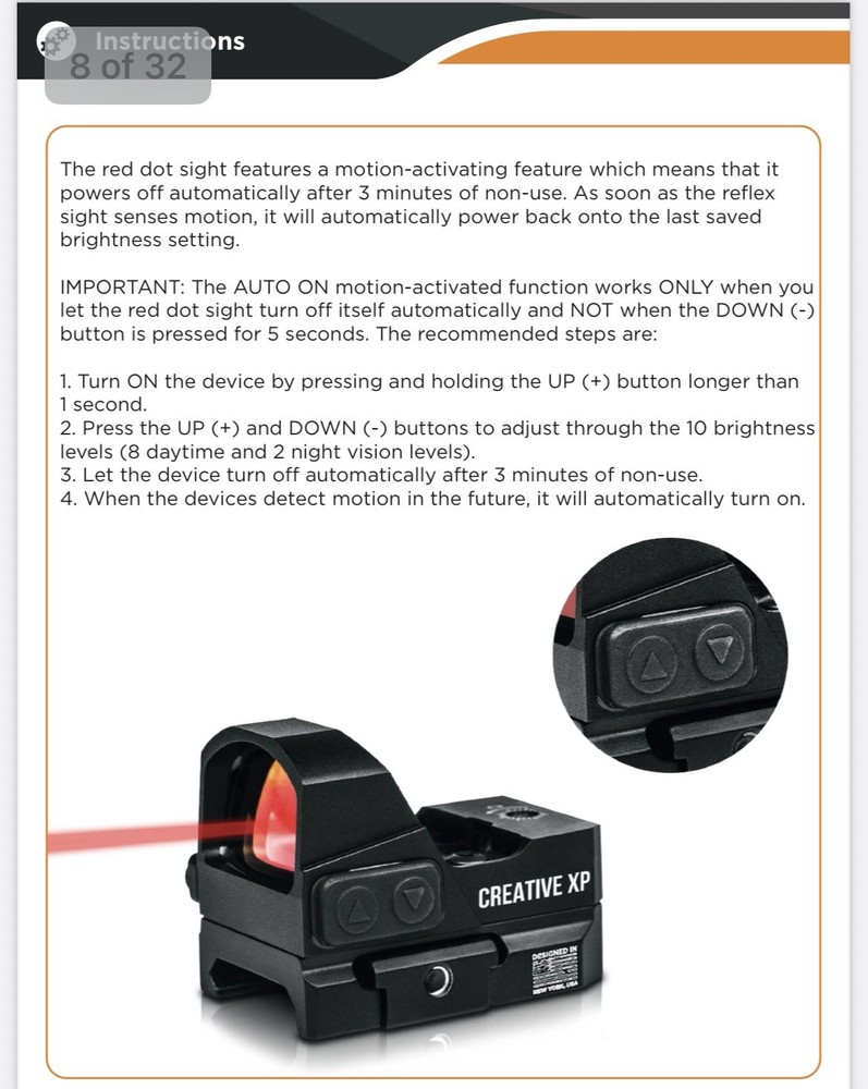 GlassEagle Red Dot Sight 3 MOA Red Dot Sight