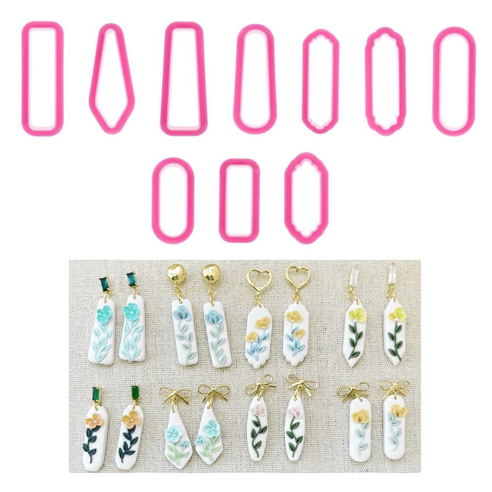 Polymer Clay Cutters, 10 Pieces Clay Sculpting Tools Polymer Clay Earrings