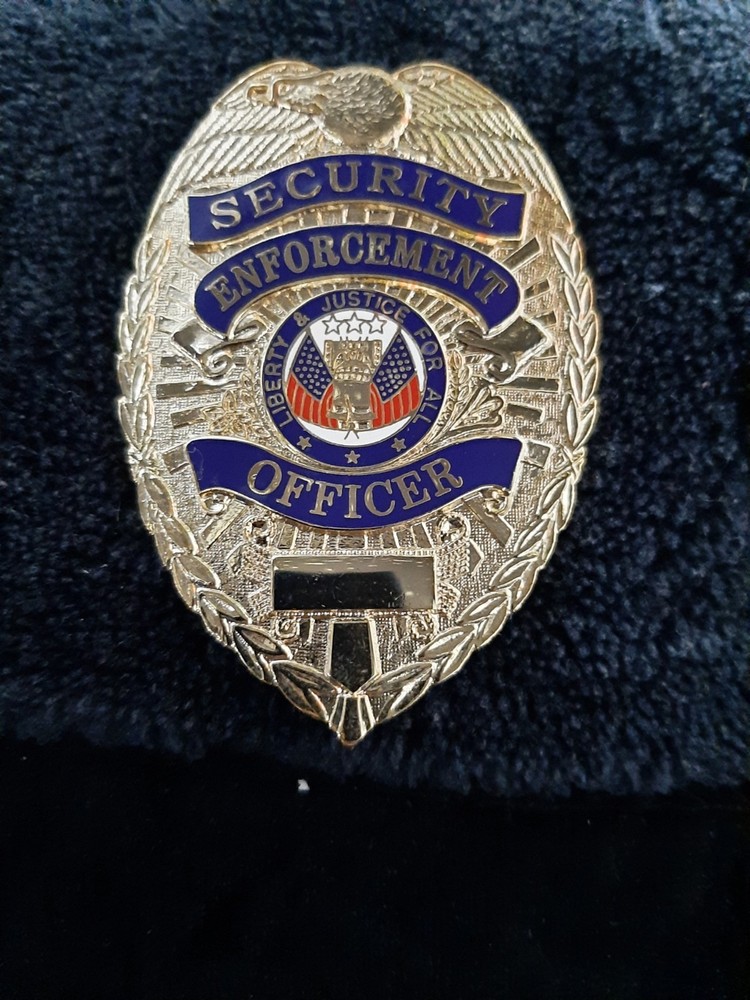 security officer patch Gold Tone