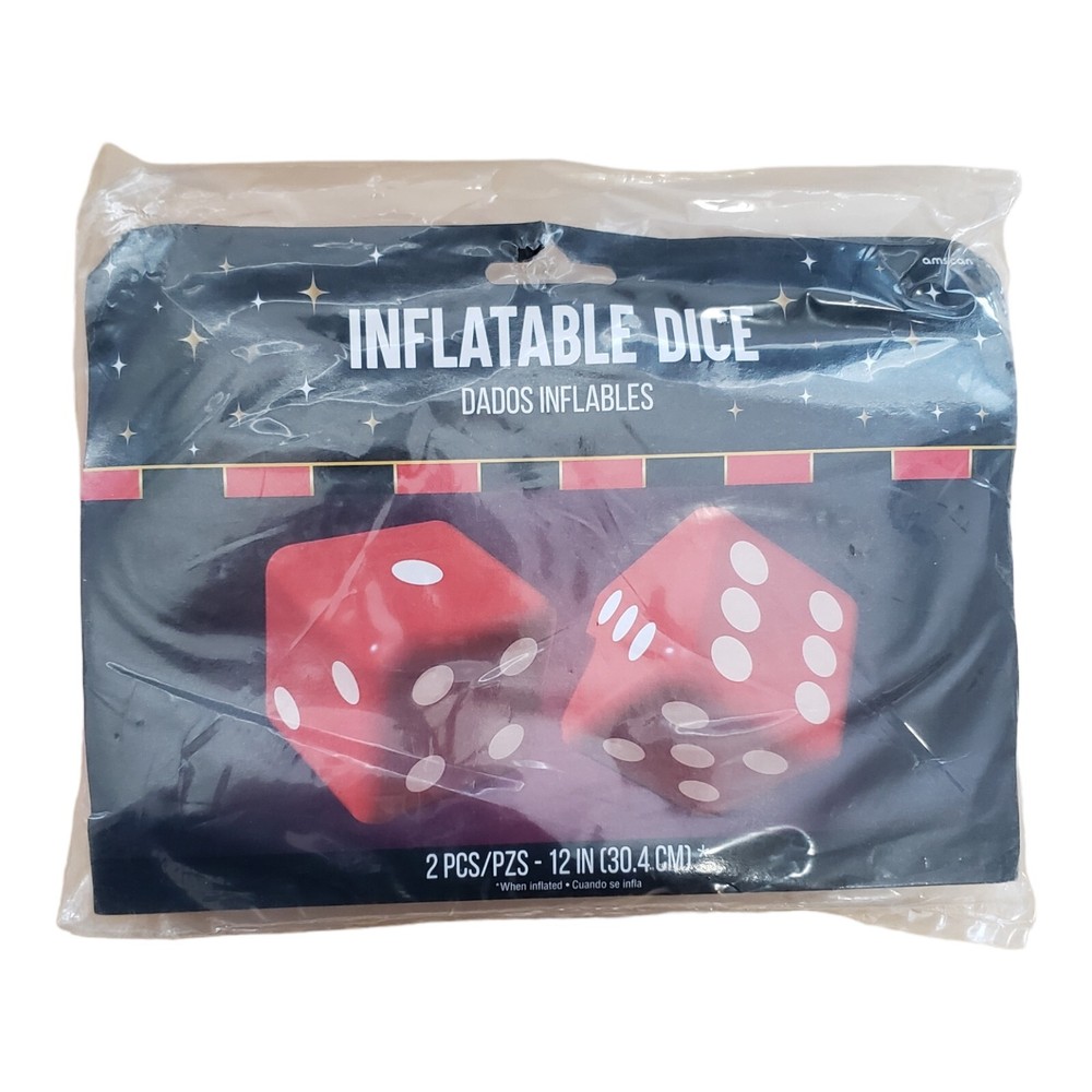 12” Inflatable Dice Casino New In Package