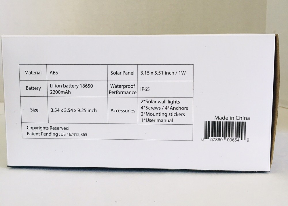 Techko Solar Wall Lights SSL305 Dual Direction & 304 Single Direction Black