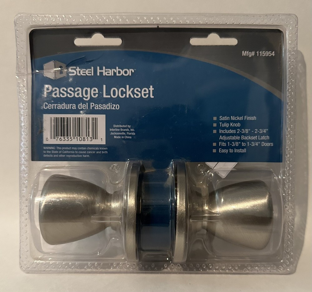 Steel Harbor Passage Lockset