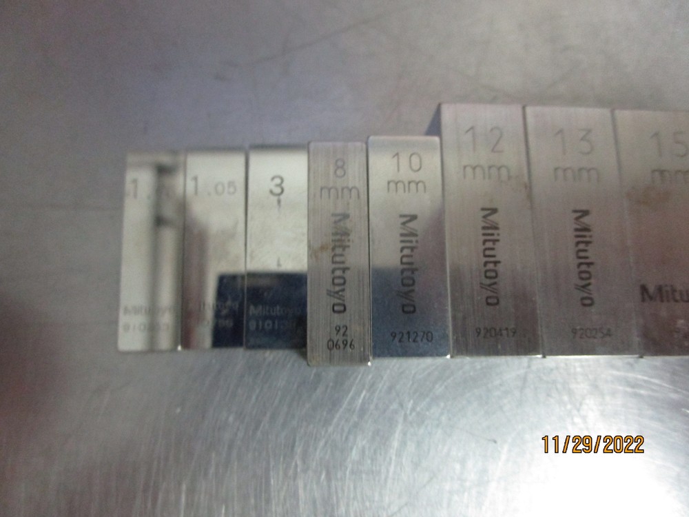 12pc Mitutoyo Gage Blocks