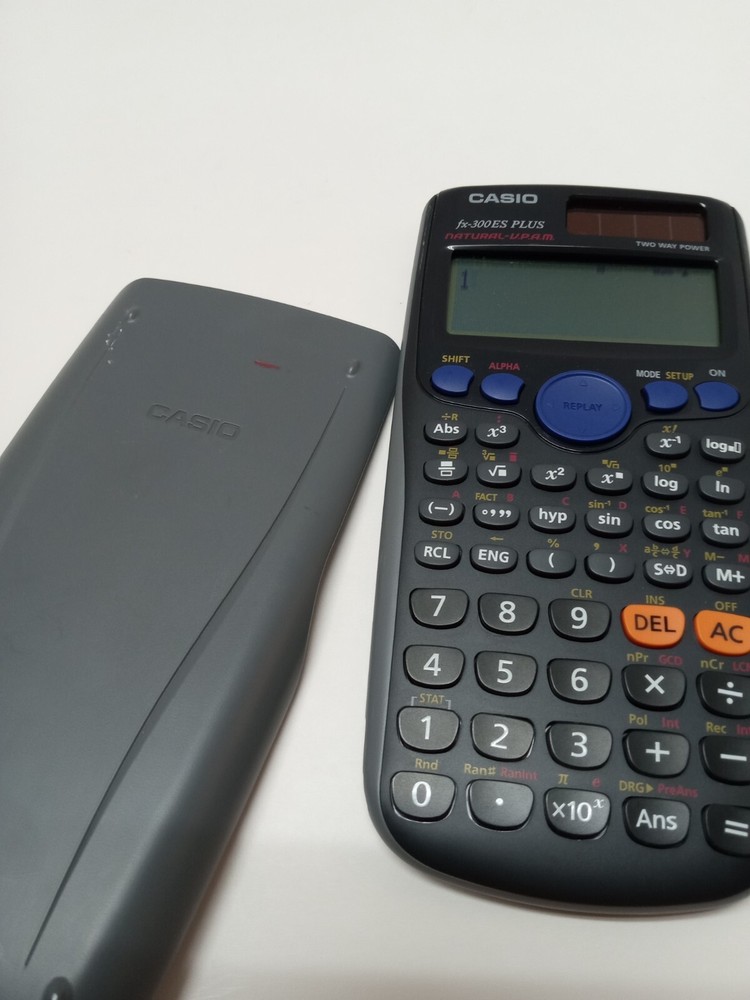 Casio fx-300ES PLUS Calculator, Black , with cover