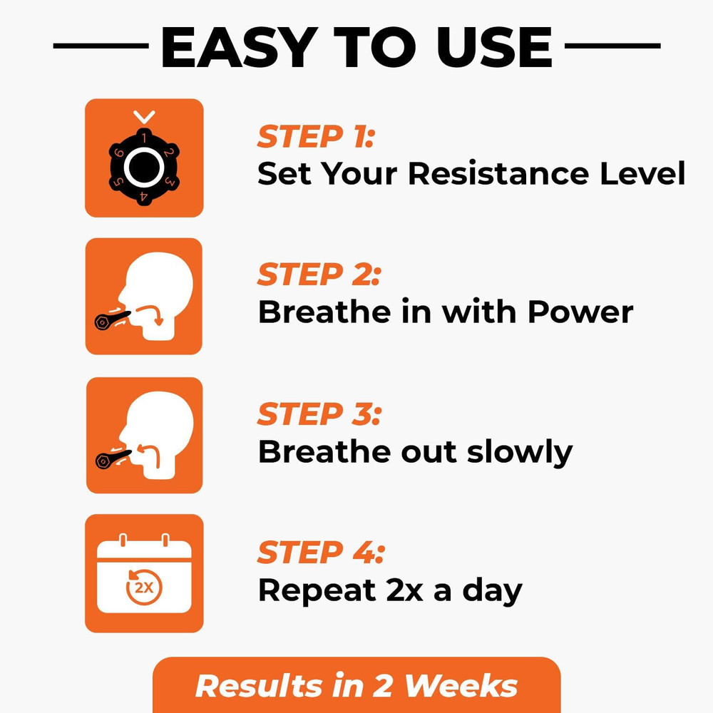 The - Lung Trainer for Athletes - Portable Breathing Exercise Device for Lungs