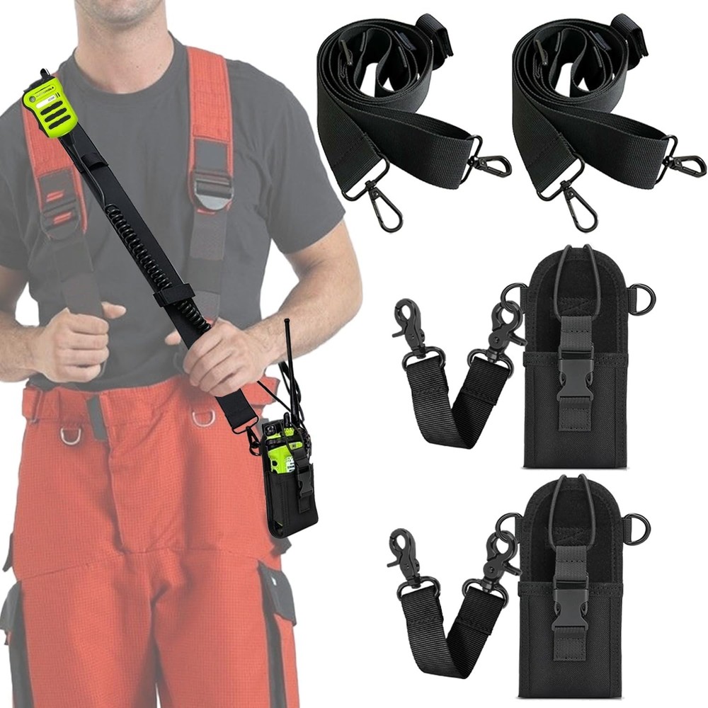 Firefighter Radio Strap Set with Mic Holder-