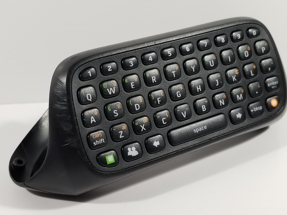 ¤ Official Black Chat Pad Controller Keyboard Wired Microsoft Xbox 360 OEM Work*
