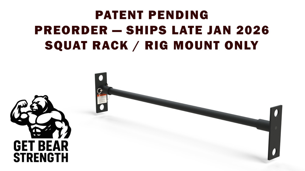 Lockable Rotating Pull-Up Bar | Dual-Mode Squat Rack Grip Training Bar