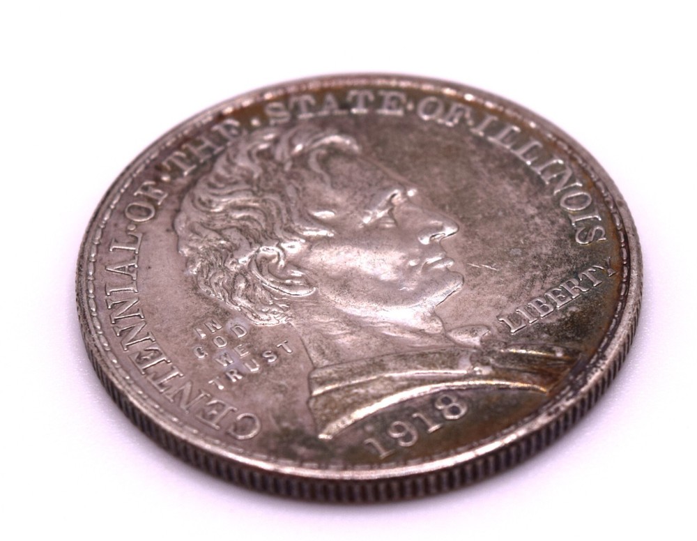1918 Lincoln Illinois Centennial Commemorative Half Dollar