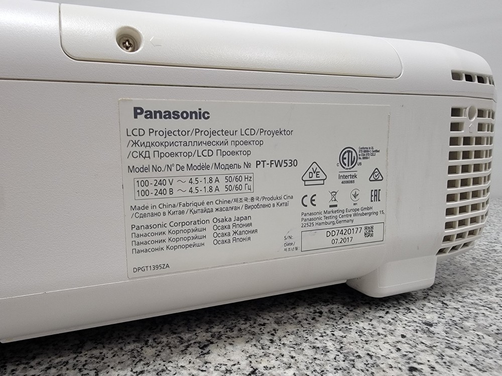 Panasonic PT-FW530 3 LCD Projector