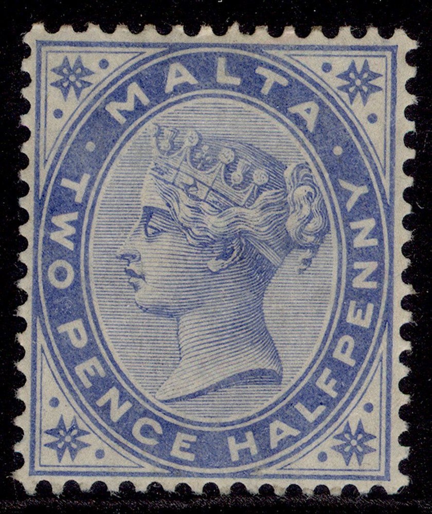 MALTA QV SG24, 2½d dull blue, LH MINT. Cat £65.