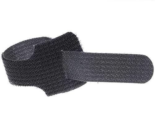 15" Black Hook and Loop Cable Ties - (pack of 10)
