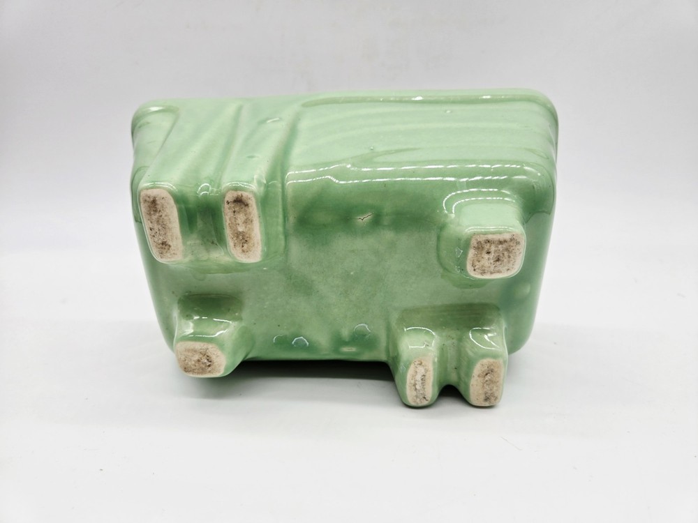 Cookson Pottery Planter Celery Green Footed Ceramic