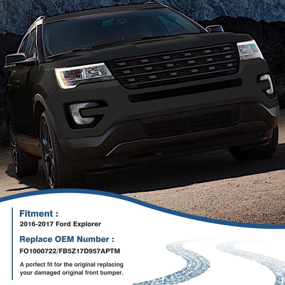 Primed Front Bumper Cover For 2016-2017 Ford Explorer W/O Senser Hole
