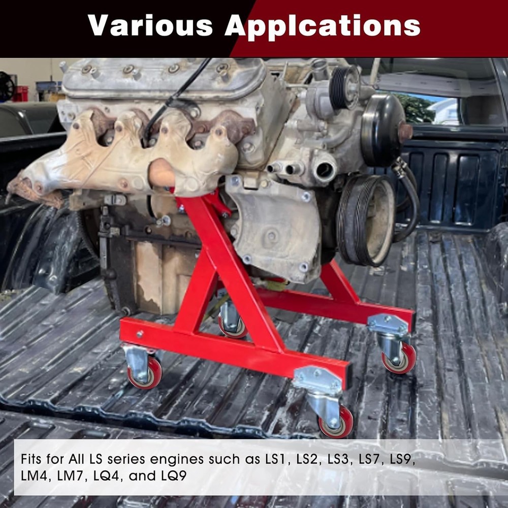 Easy Assembly Heavy-Duty Engine Stand for GM LS Series - Compact Design