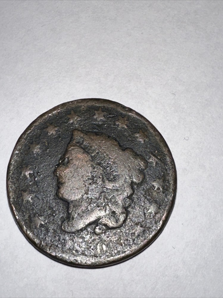 1830 Coronet Head US Copper Large Cent 1C