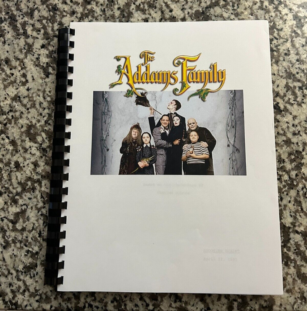 Addams Family Horror Movie Script Reprint Full Screenplay Script
