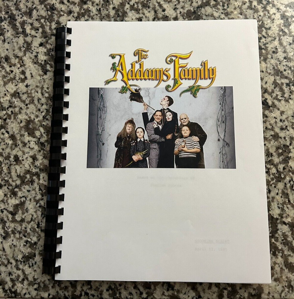 Addams Family Horror Movie Script Reprint Full Screenplay Script