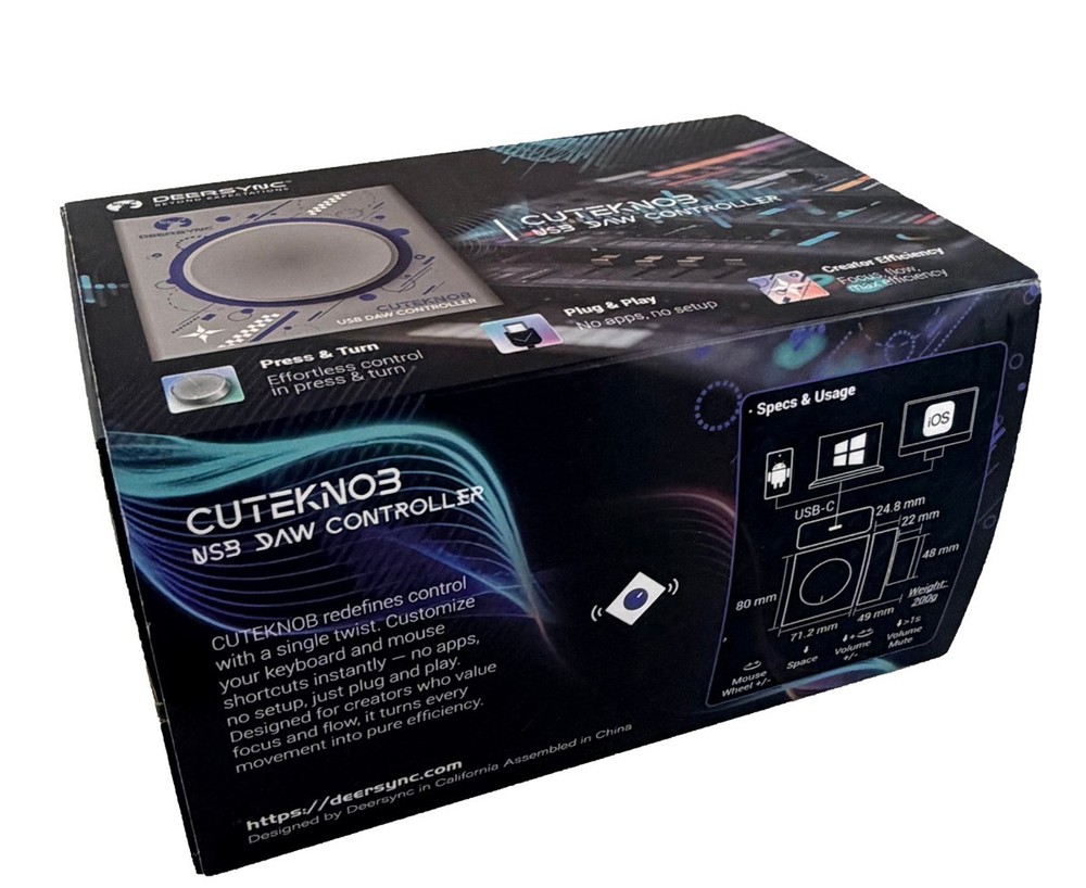 Deersync CUTEKNOB USB DAW Controller