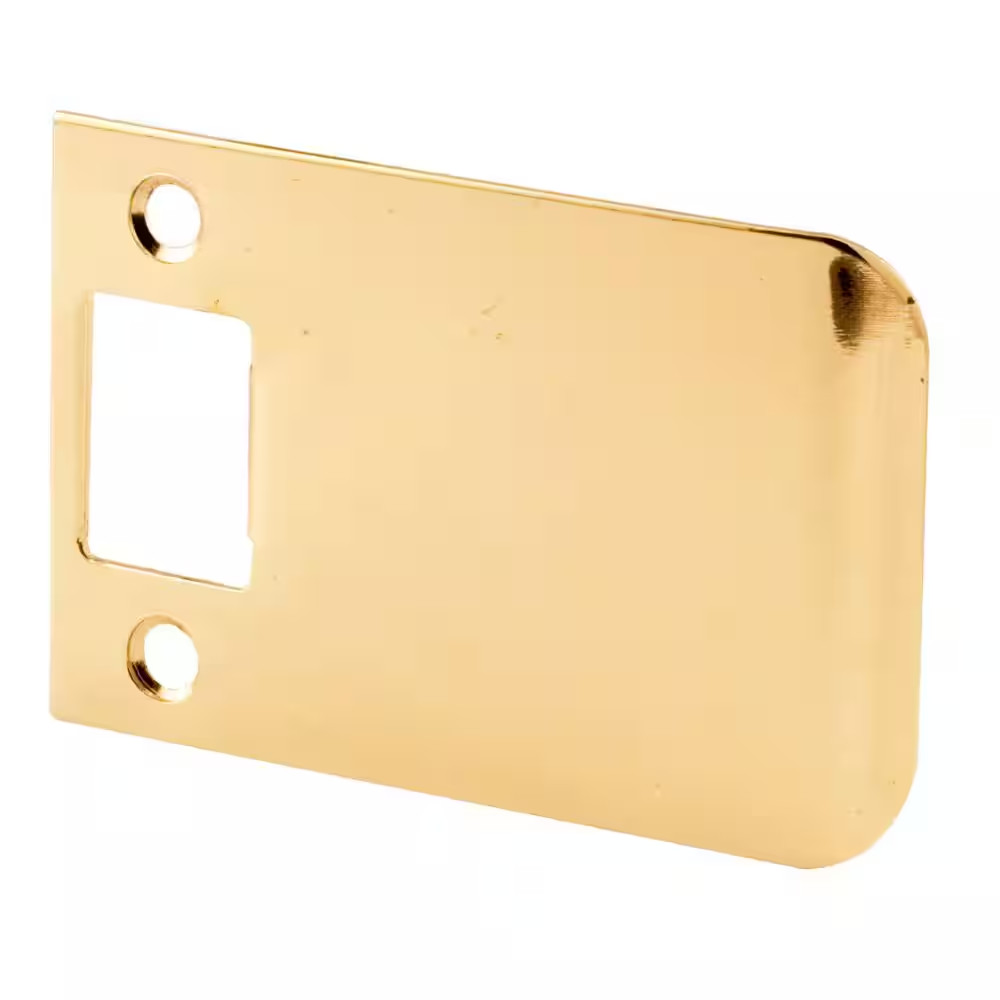 Extended Lip Strike, 3 In., Solid Brass Construction, Polished Finish