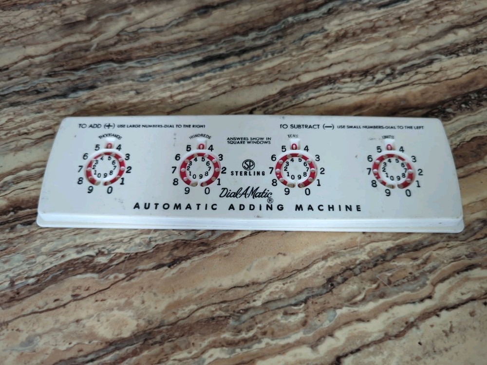 Sterling #565 Dial-A-Matic Automatic Mechanical Adding Machine Vintage