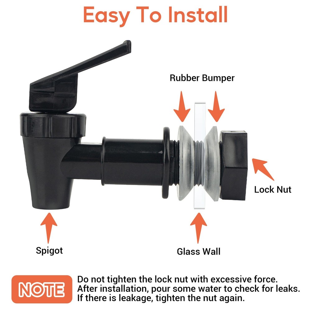 10 Sets Replacement Cooler Faucet, Reusable Plastic Spigot for Beverage Dispense