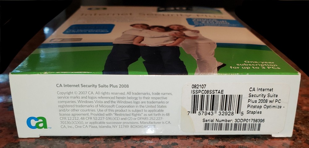 CA Internet Security Suite Plus 2008 CD-ROM NOS Factory-Sealed