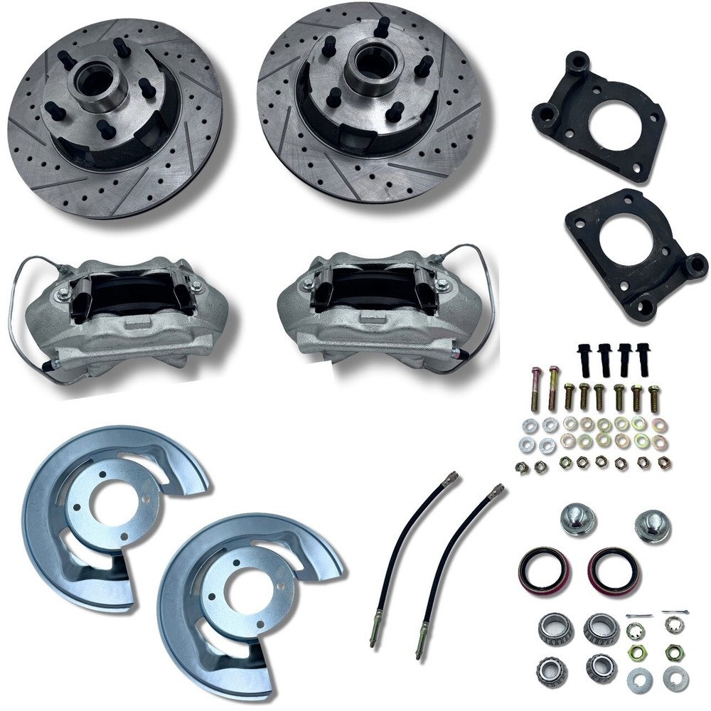 1963-1969 Ford Falcon V8 Front Disc Brake Conversion Kit 4 Piston Calipers