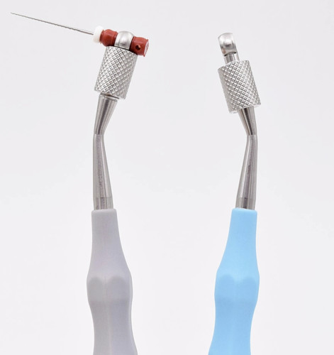 Dental 134℃ Autoclaved Simple Structure Endo File Holder Handle Hand Root Grey