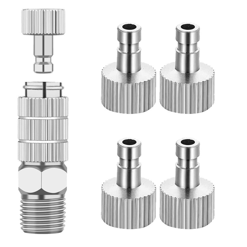 Airbrush Quick Disconnect Coupler Release Fitting Adapter Kit with 5 pcs 1/8"