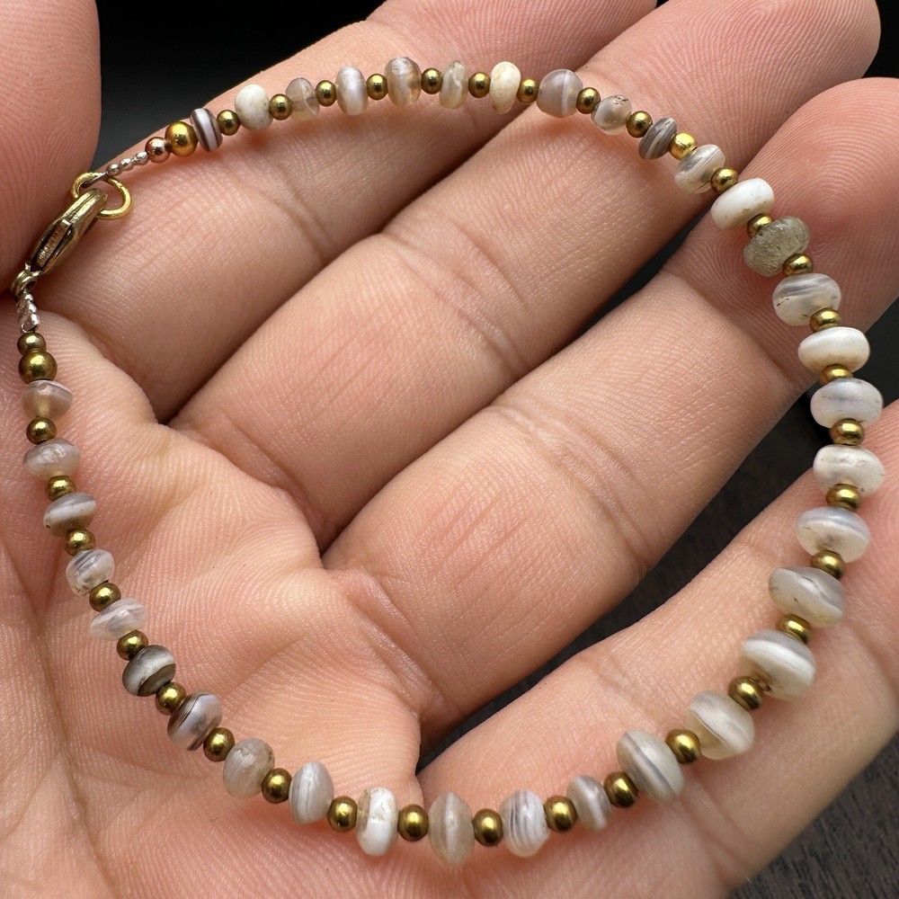 Ancient Old Soleimani Agate Beads Bracelet