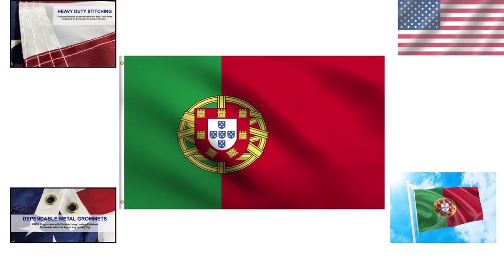 Portugal Independence Day Flag 2x3 Ft – Polyester, Easy Mount & Long-Lasting