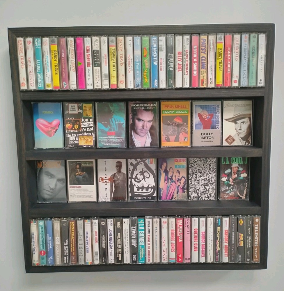 Wooden Cassette Storage Display Rack 120