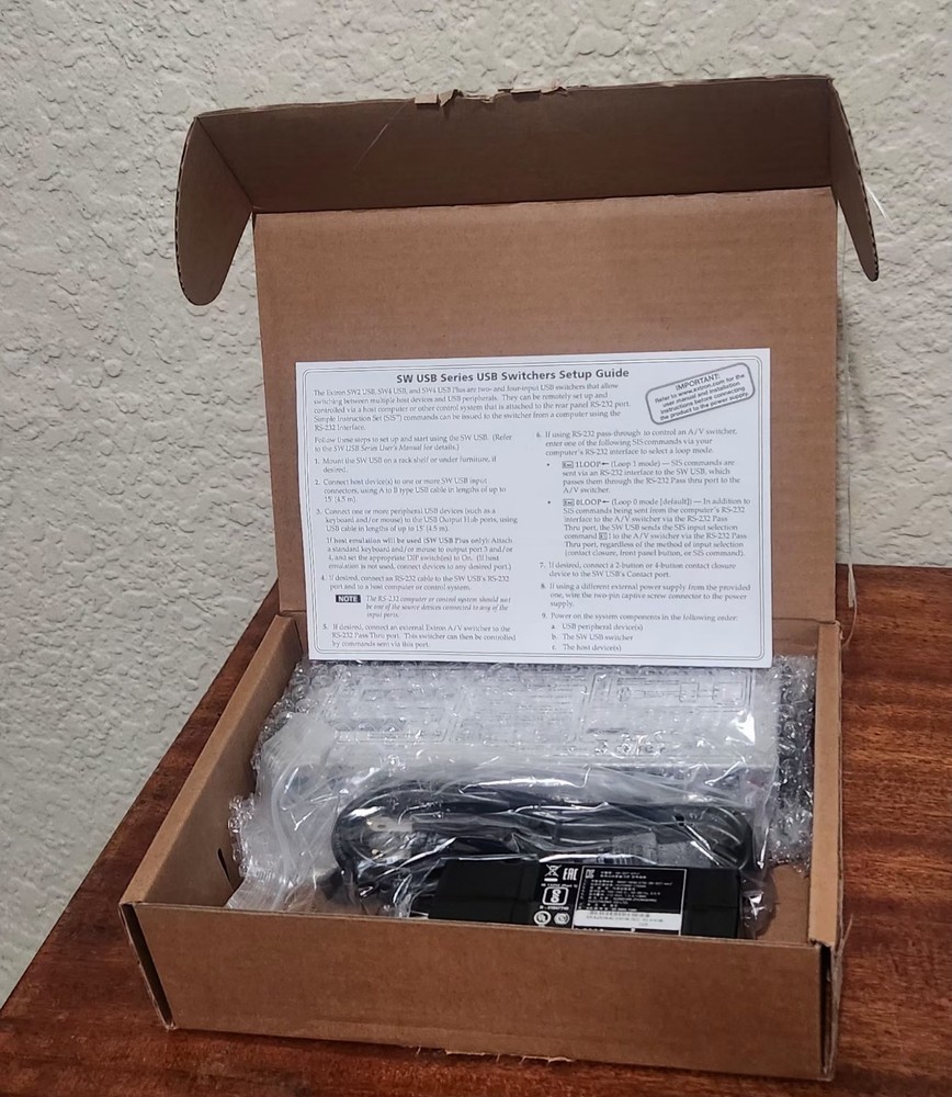 NEW Extron Electronics 60-952-02 SW2 USB Two Input USB Switcher