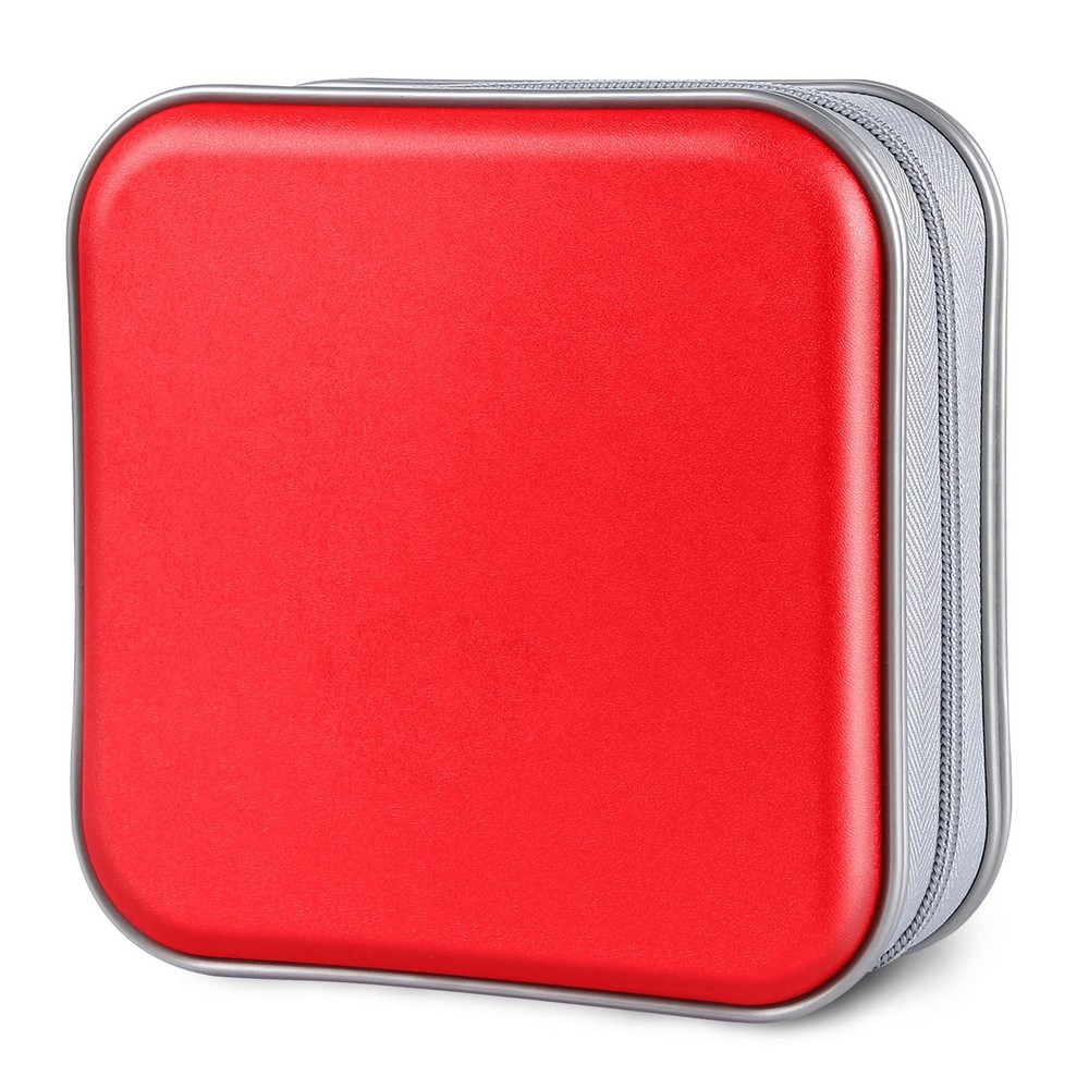 CD Case, 40 Capacity CD/DVD Case Holders Wallet Hard Plastic DVD Disc Cases S...