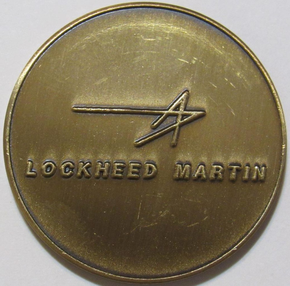 LOCKHEED MARTIN INTELLIGENCE SYSTEMS M&DS COIN AB ANTIQUE BRONZE