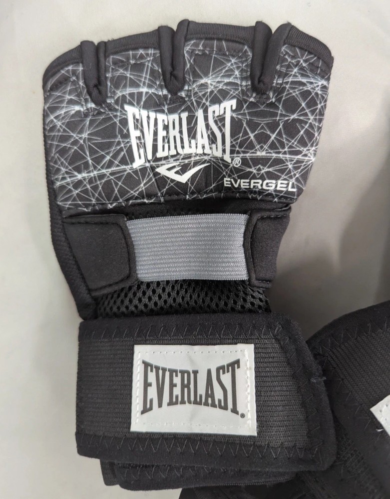 Everlast EverGel Hand Wraps (Black Printed, Medium)