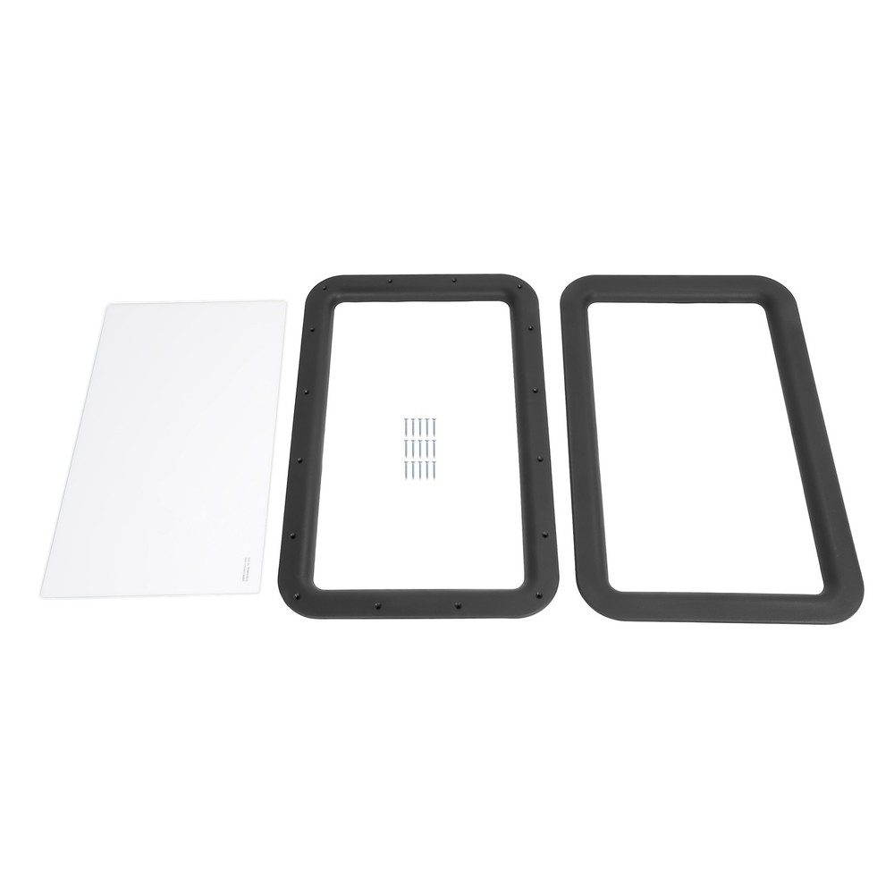 Black RV Entry Entrance Door Window For RV Camper Cargo Truck Trailer