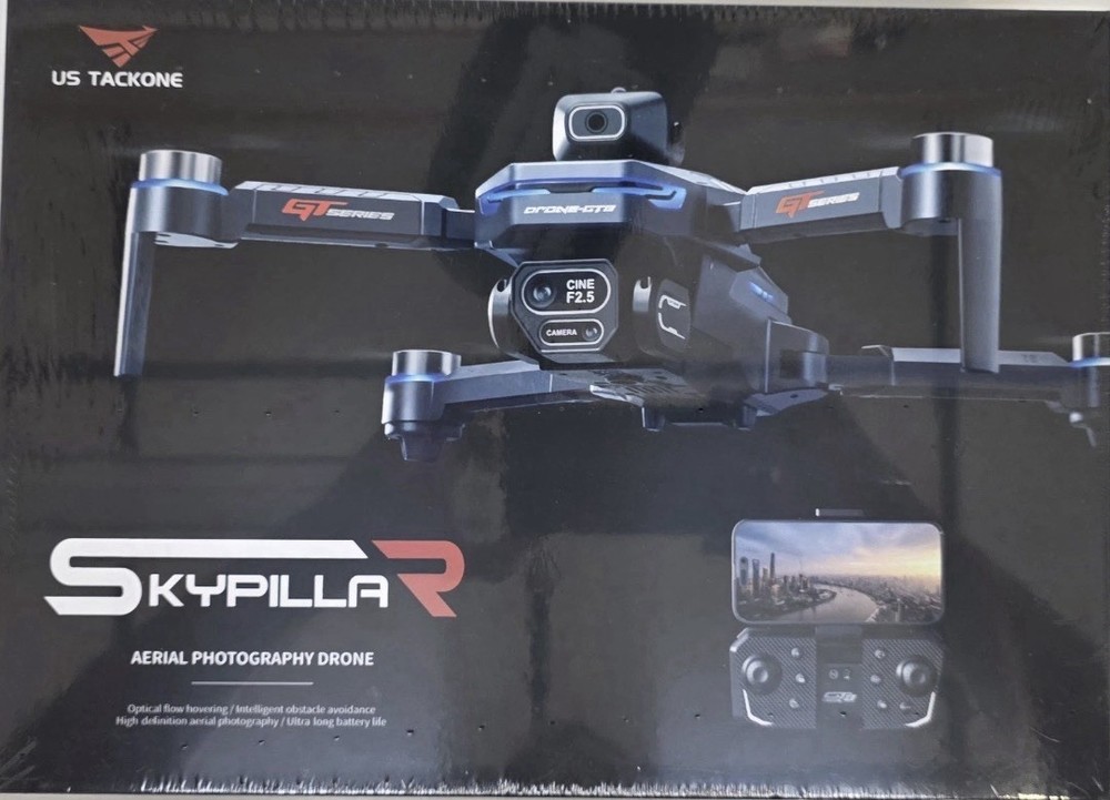 Skypilla - US Tackone Drone with HD Camera, Remote Controller, Foldable NEW