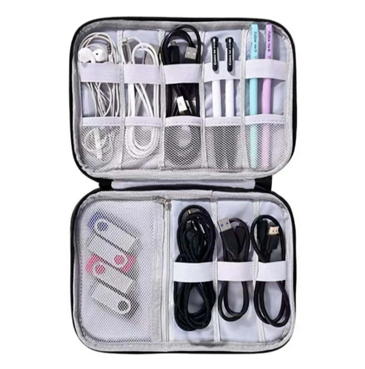 Travel Electronics Cable Organizer Bag Storage Case for Cards USB Accessories S