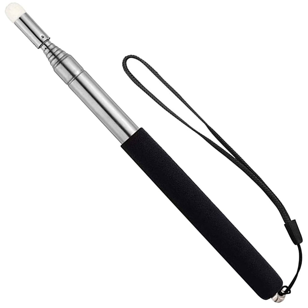 VOVIGGOL Telescopic Teacher Pointer Stick with Hand Lanyard, Teaching Black