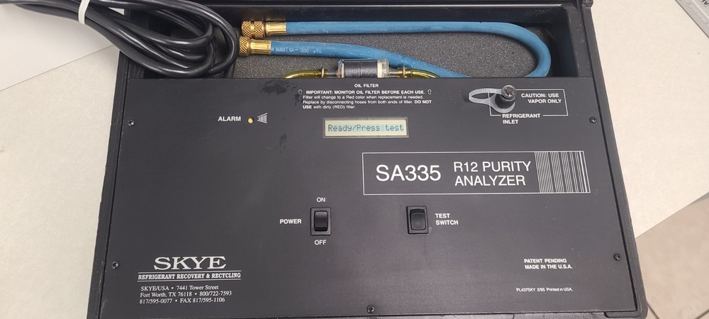 R12 Purity Analyzer Vintage Untested