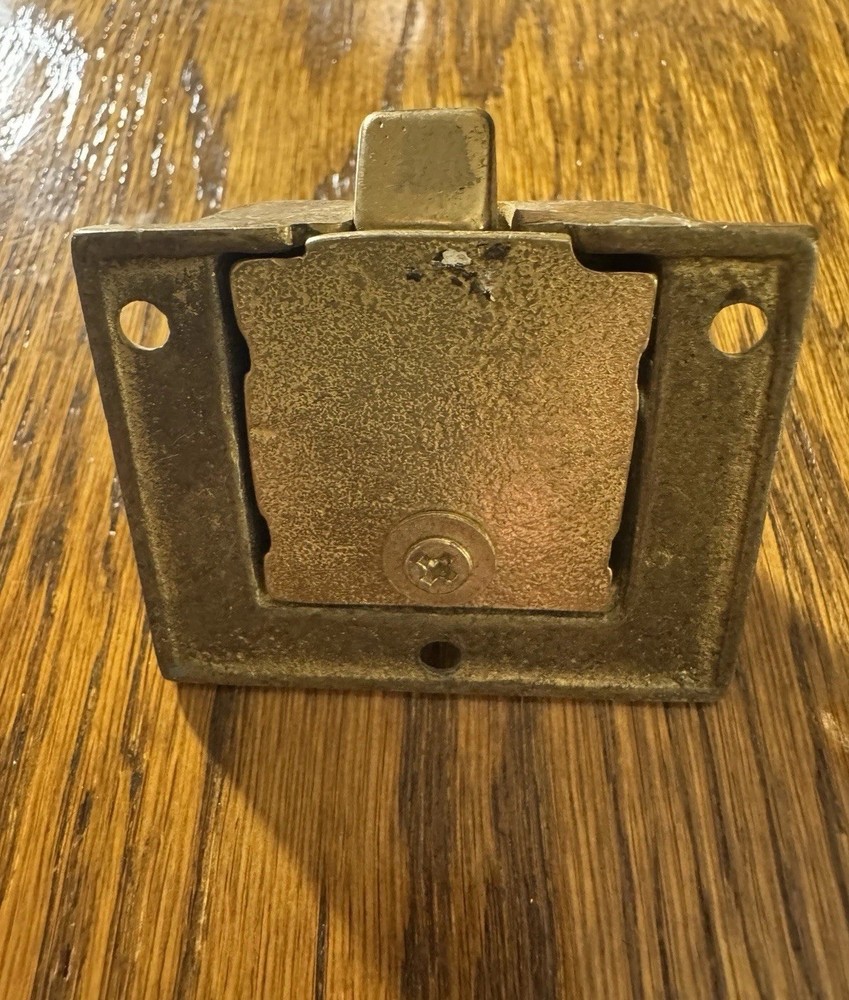 Vintage Solid Brass Cabinet Bolt Latch – Decorative Surface Mount Hardware