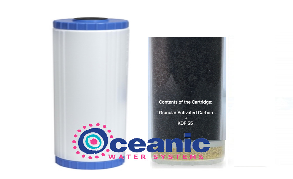 KDF 55 + Carbon Whole House Water Filter for Big Blue Water Systems (4.5"x 10")