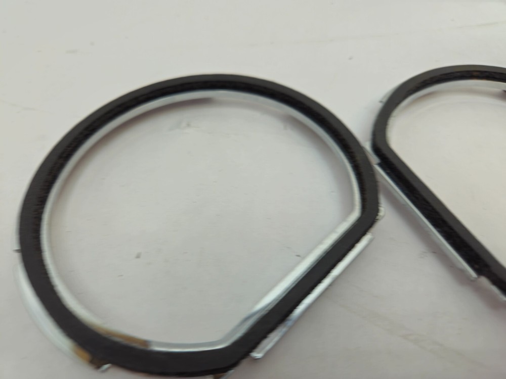OEM Harley Davidson Touring Chrome Speedometer Gauge Trim Insert Pair